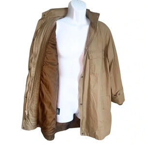 London Fog Outdoor Unlimited Beige Parka Jacket 3M Thinsulate thermal liner 9/10